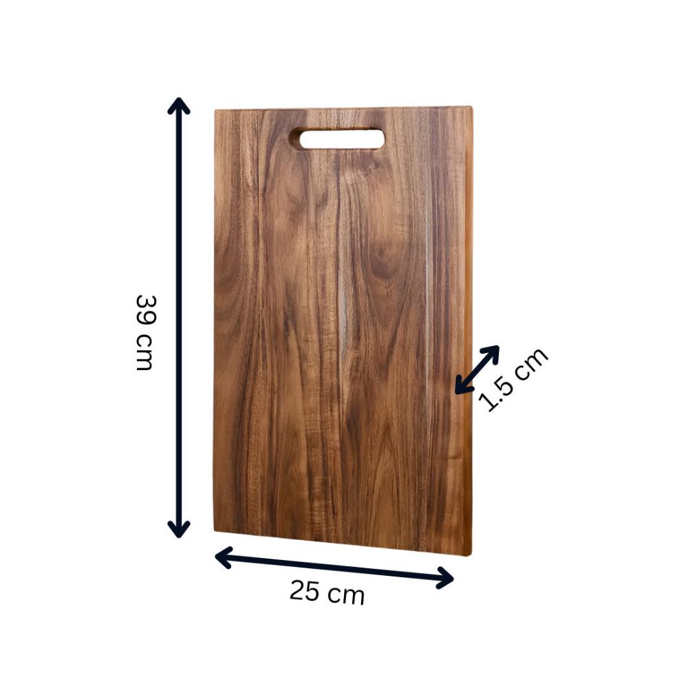 AcaciaLuxe – Solid Wood Cutting Board with Handle for Stylish Cooking
