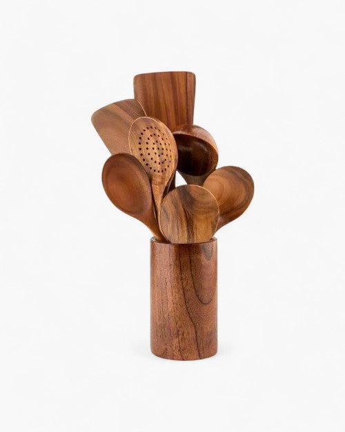 Tierra – Luxe Teak Wooden Kitchen Set for Sustainable & Elegant Cooking
