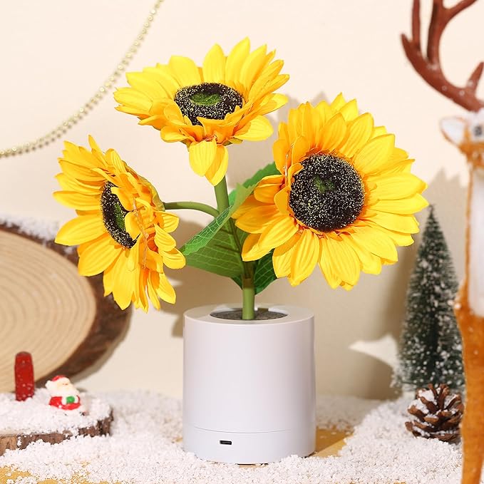 GlowFlora – Luxury LED Table Lamp in the Shape of a Sunny Sunflower
