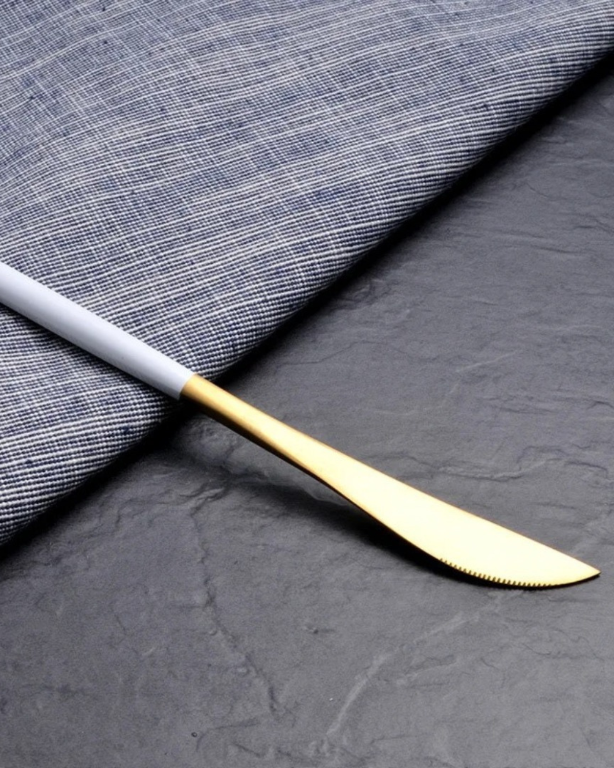 La Lumine – Luxury Cutlery Set with Gold Accents & Matte Black Handles