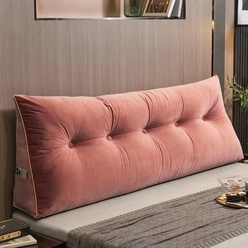 VelourEase – Luxe Ergonomisch Wedge Kussen voor Rug- & Nekondersteuning