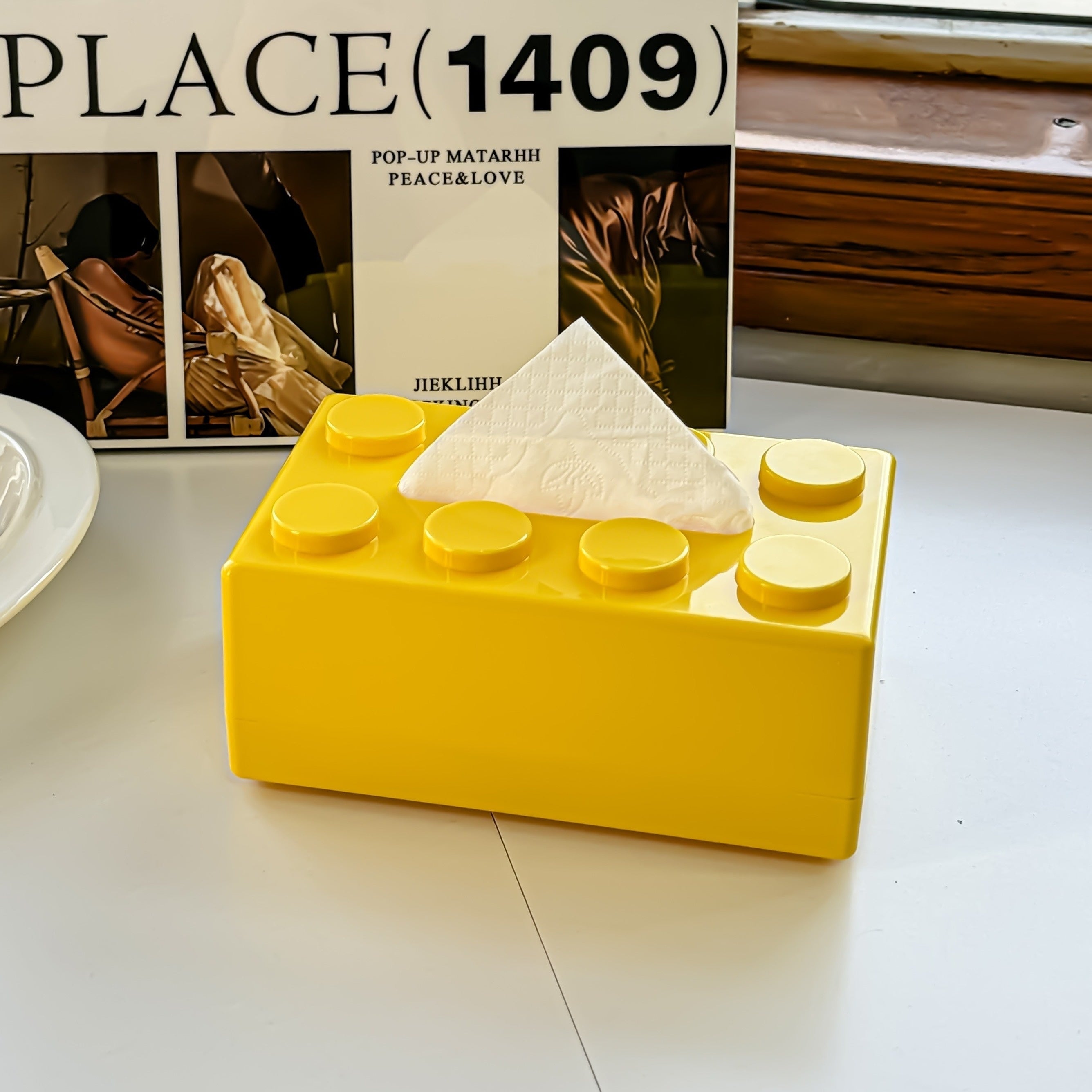 RetroBricks Luxe Tissuedoos – Speels Design voor een Stijlvol Interieur