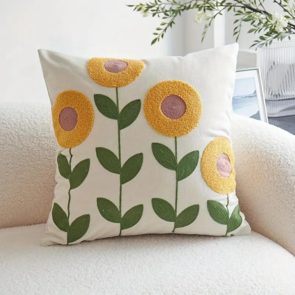 NatureLuxe – Botanical Woven Cushion Cover