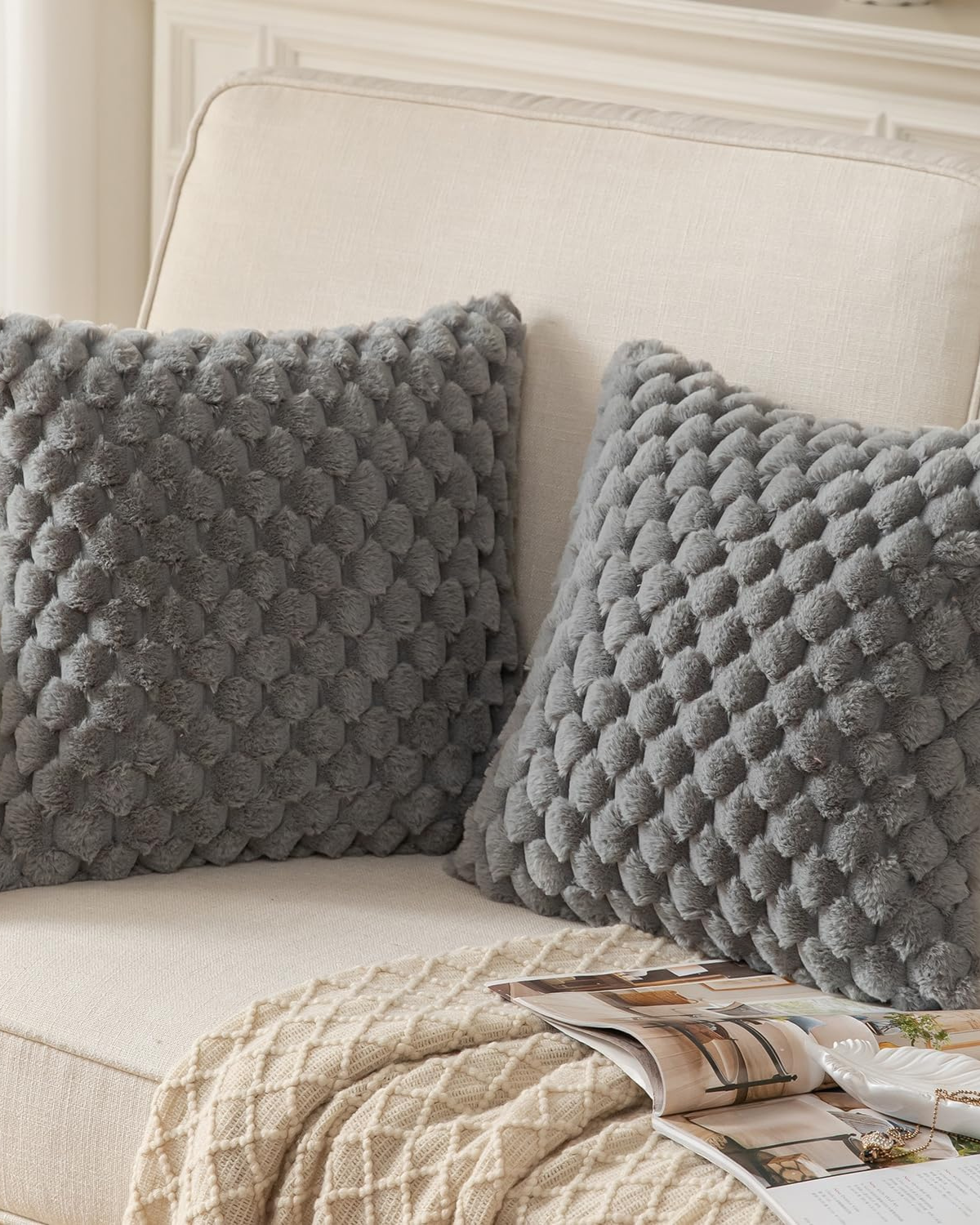 Embrace – Luxury Decorative Cushion with Lush Texture for a Refined Interior