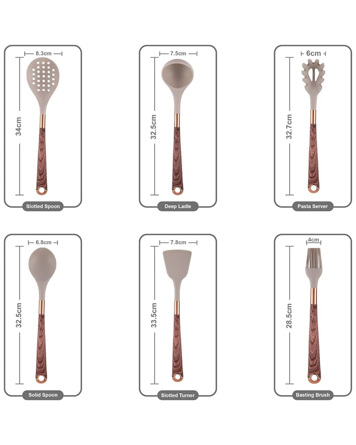 The Elegance – 11-Piece Luxury Kitchen Set with Wood-Look Handles & Gold Accents