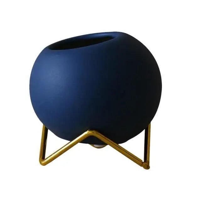 VividNest – Modern Ceramic Plant Pot with Stylish Stand