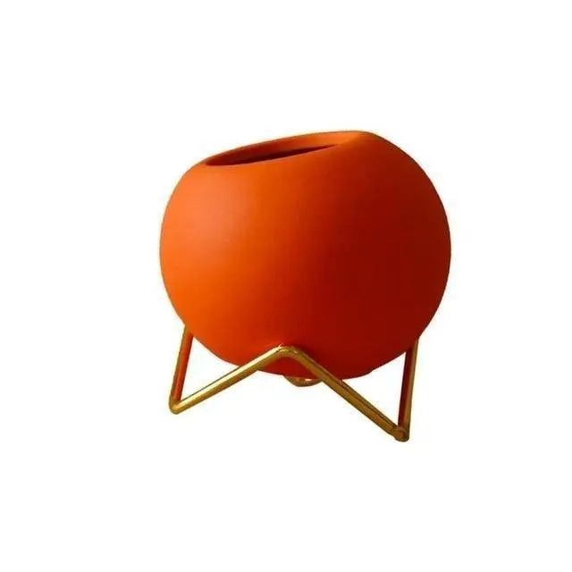 VividNest – Modern Ceramic Plant Pot with Stylish Stand