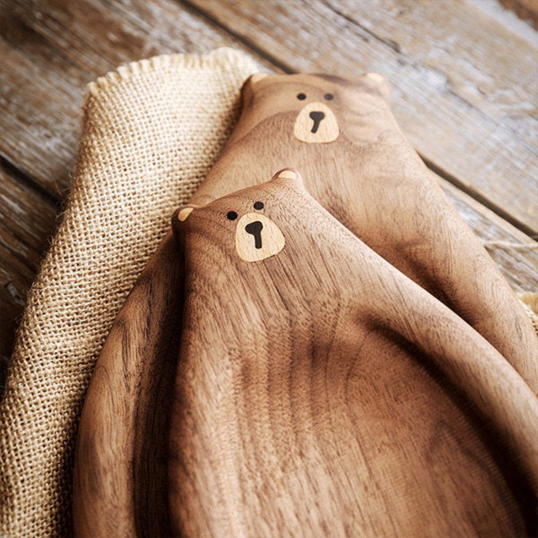 Planche de service en bois en forme d’ours en bois alimentaire pour cuisine
