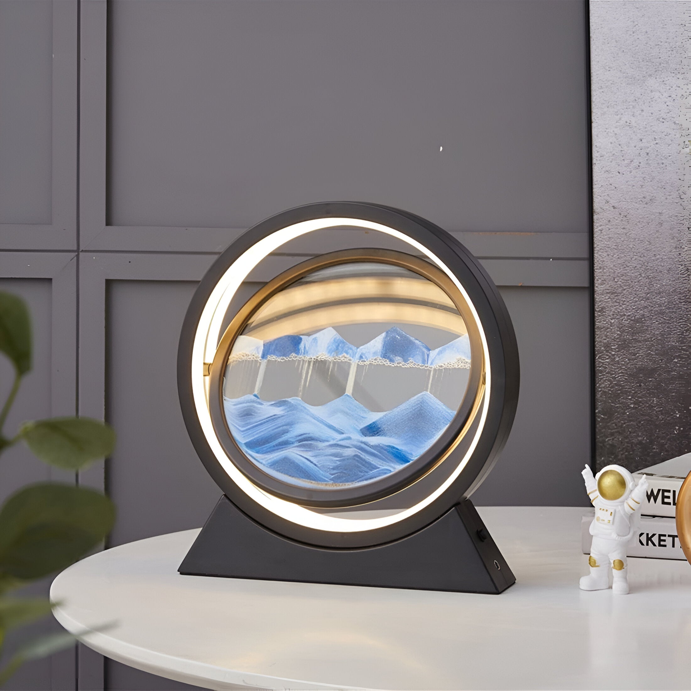 SandGlow – Dynamic LED Table Lamp with Moving Sand Art