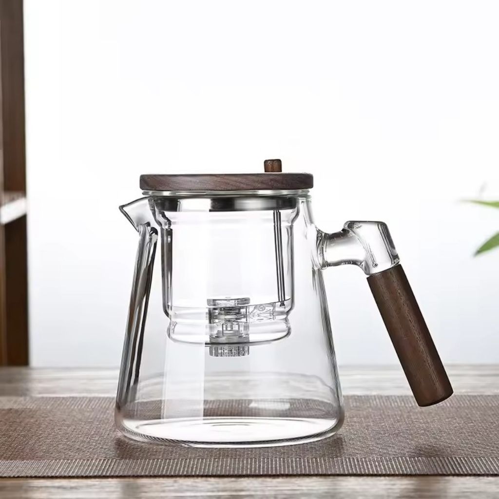 LumiBrew Elegant Glass Teapot with Stainless Steel Infuser – For a Stylish Tea Moment