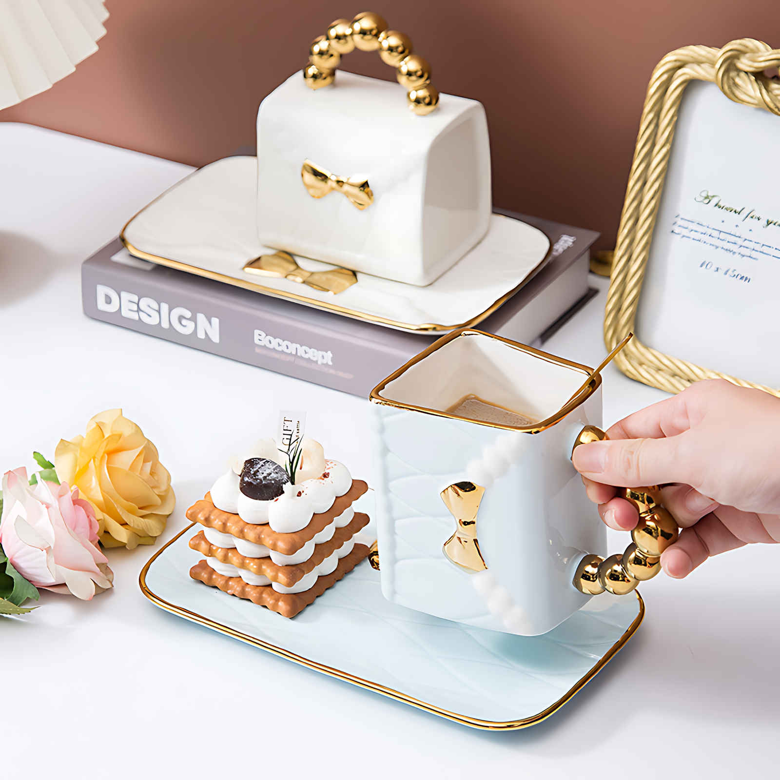 LumiChic Ceramic Tea & Coffee Set – Elegant Design for a Luxurious Moment