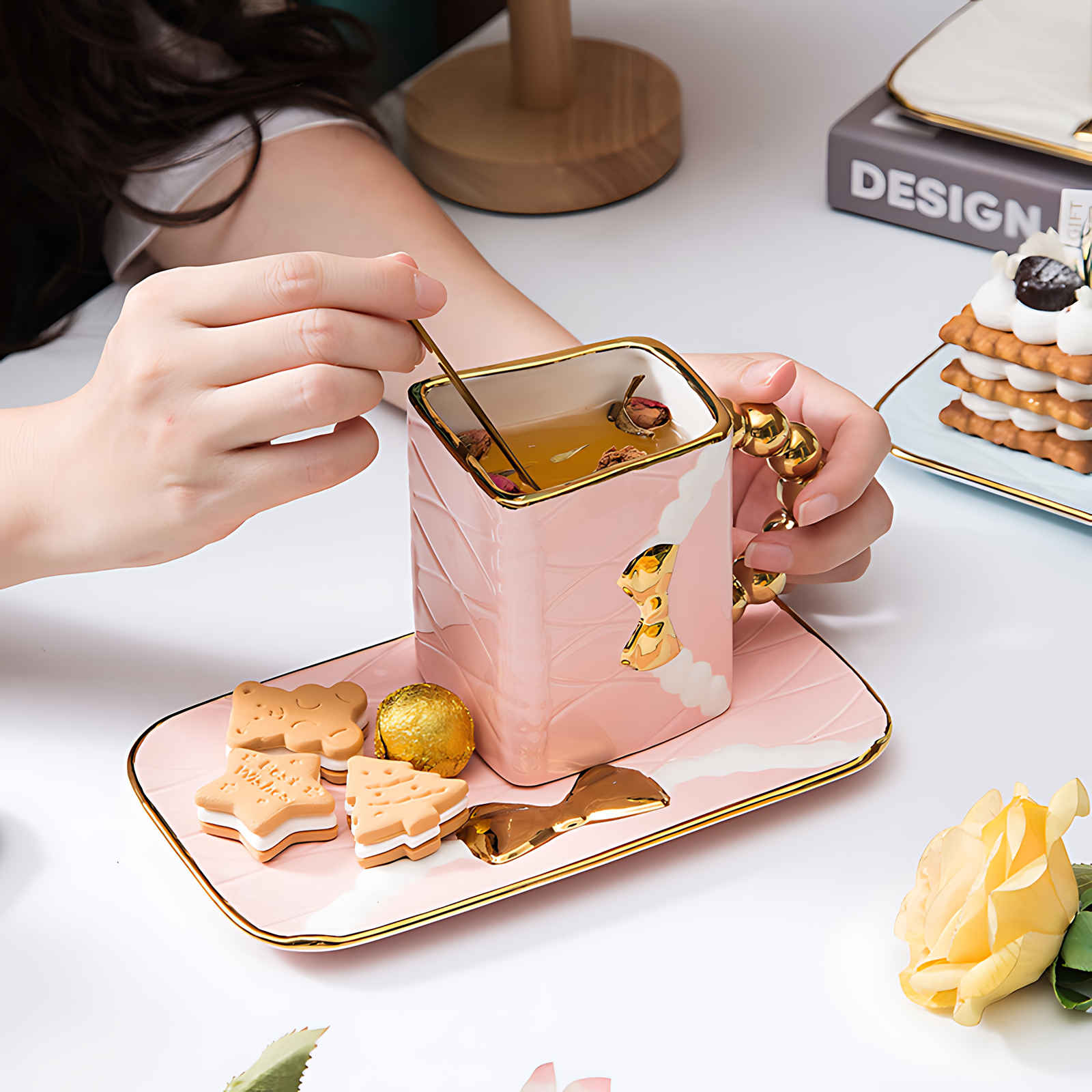 LumiChic Ceramic Tea & Coffee Set – Elegant Design for a Luxurious Moment