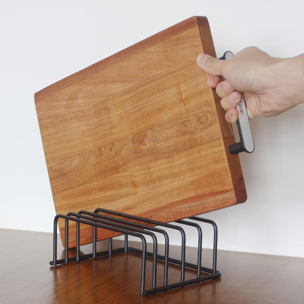 Steeluxe Organizer – Stylish Steel Storage Rack for Cutting Boards & Kitchen Tools
