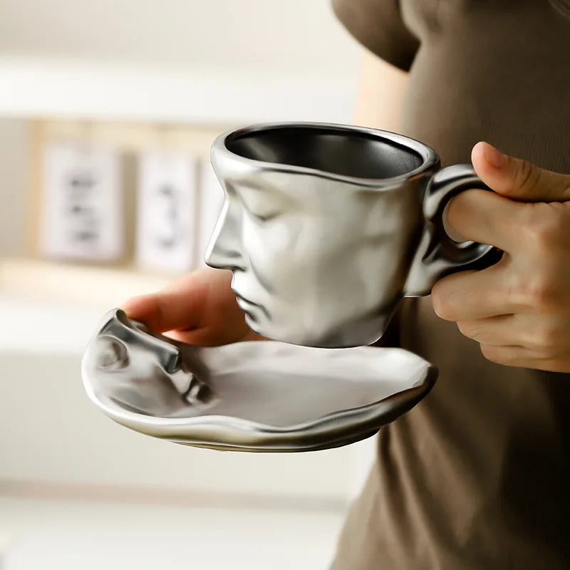 AmoraCeram – Elegant Ceramic Coffee Cup & Saucer Set for Romantic Moments