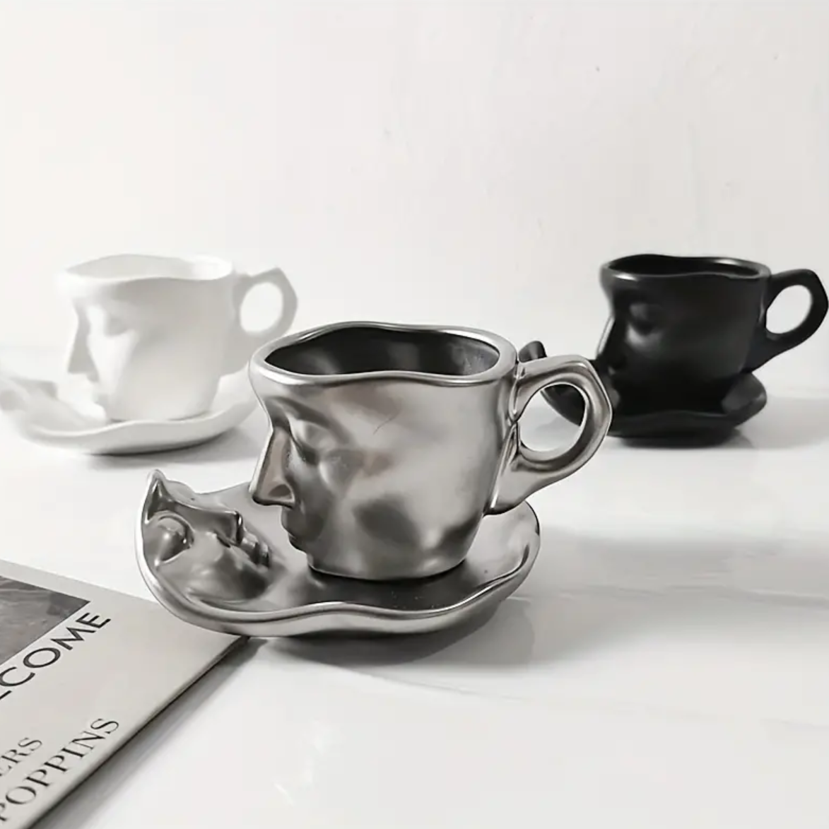 AmoraCeram – Elegant Ceramic Coffee Cup & Saucer Set for Romantic Moments