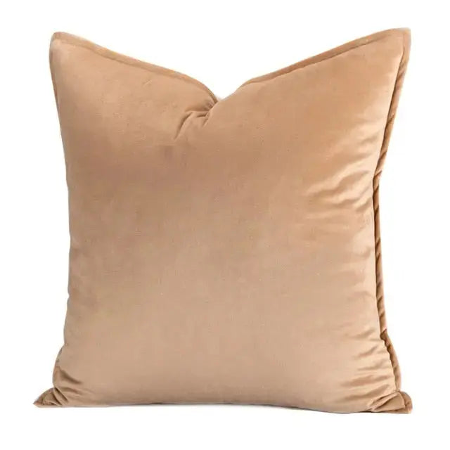 VelvetLux – Luxe Velvet Cushion Cover with Flannel Edge