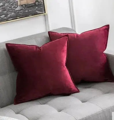 VelvetLux – Luxe Velvet Cushion Cover with Flannel Edge