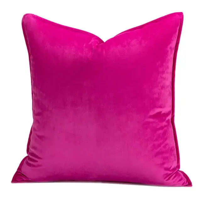 VelvetLux – Luxe Velvet Cushion Cover with Flannel Edge