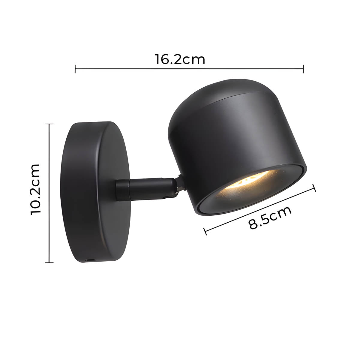 LumiFlex – Dimmable Wall Lamp with Minimalist Design and Rotatable Head