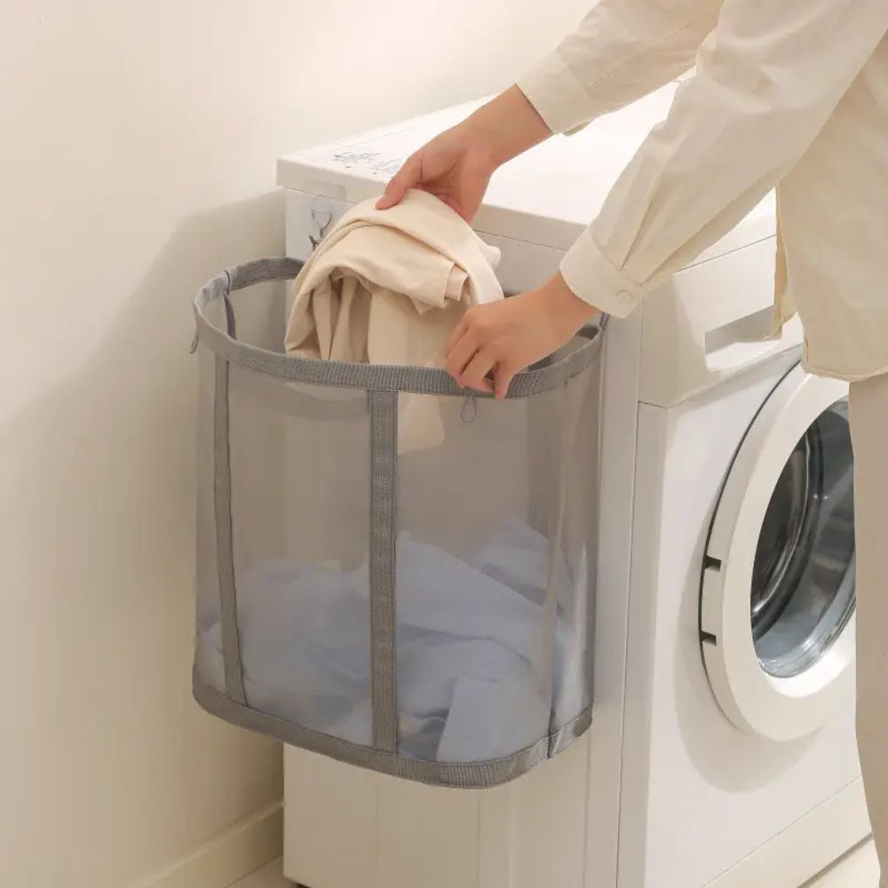 AeroLuxe Foldable Laundry Basket – Stylish & Breathable Design for a Tidy Interior