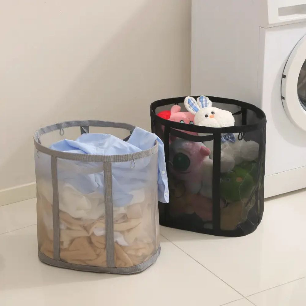 AeroLuxe Foldable Laundry Basket – Stylish & Breathable Design for a Tidy Interior