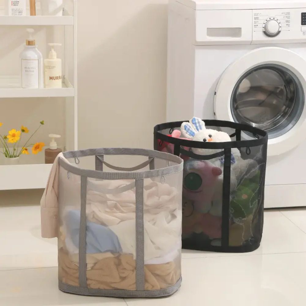 AeroLuxe Foldable Laundry Basket – Stylish & Breathable Design for a Tidy Interior