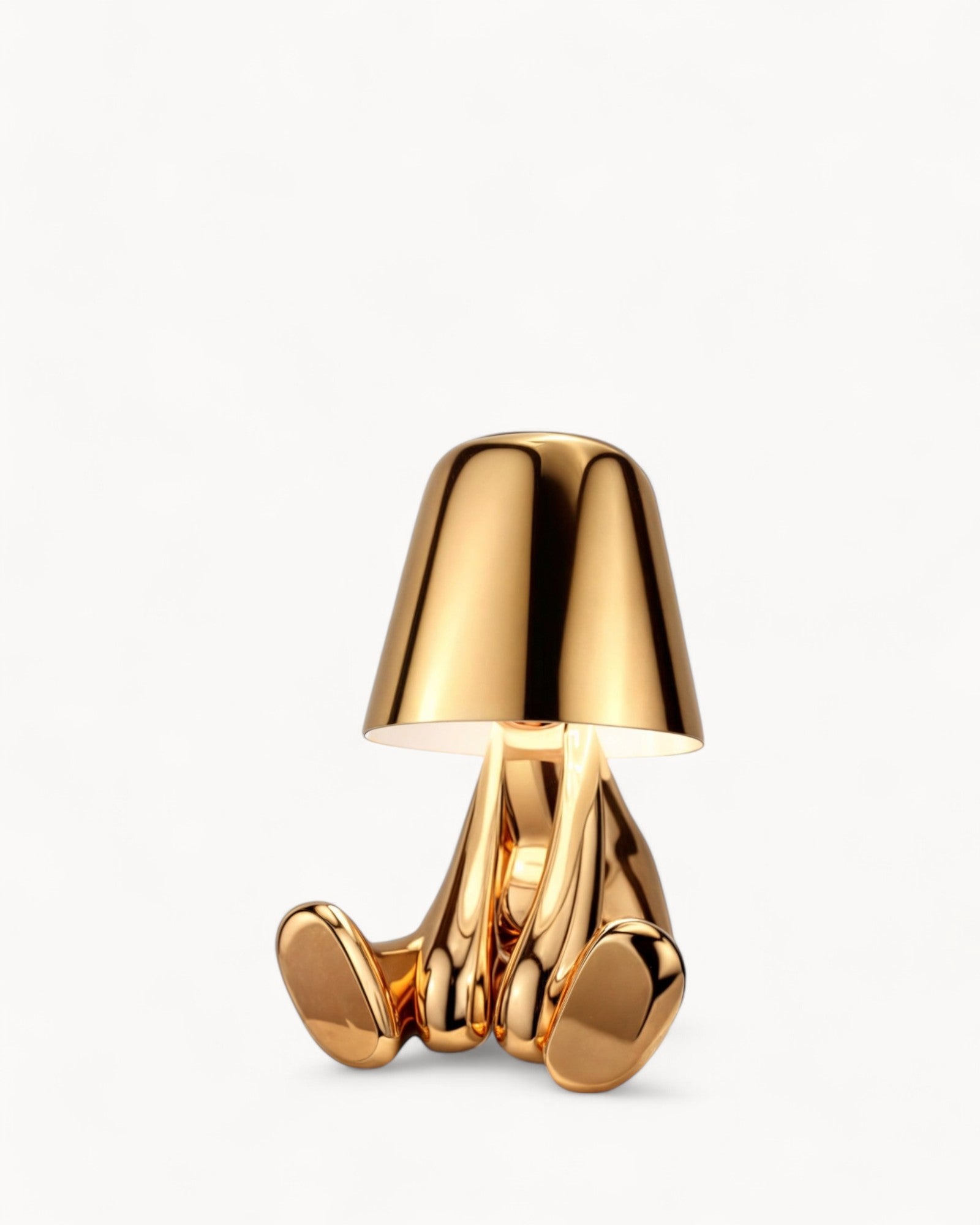 GleamTouch – Gold-colored USB-Rechargeable Table Lamp, Dimmable and Compact