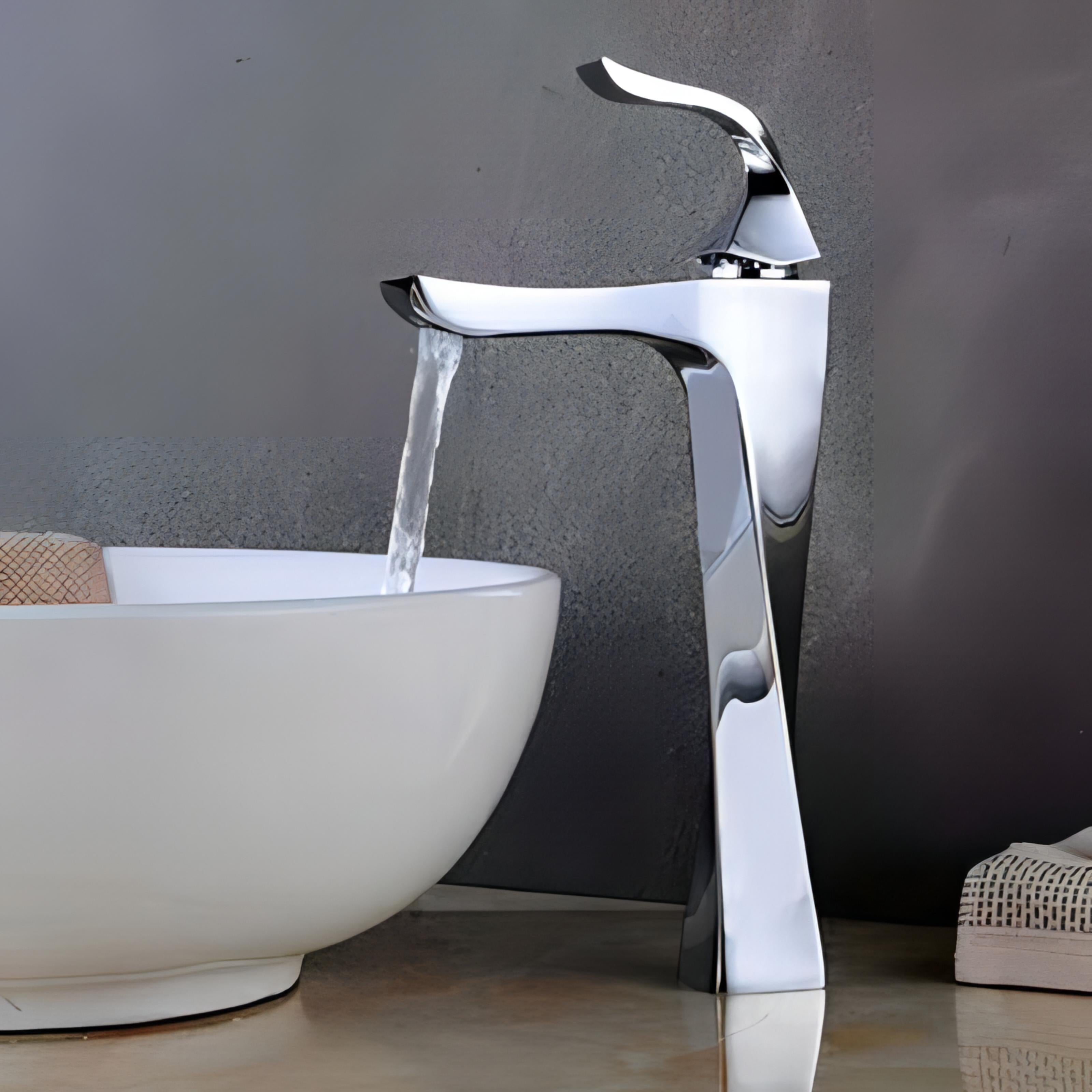 TwistLuxe – Luxury Washbasin Tap with Twisted Design for a Sleek Bathroom