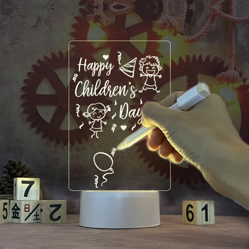 GlowLove – Creatieve LED Lamp met Wisselende Kleuren en Berichtenbord