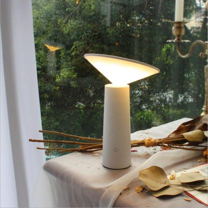 PalmLume – Modern LED Table Lamp with Dimmable Function and Rechargeable Design