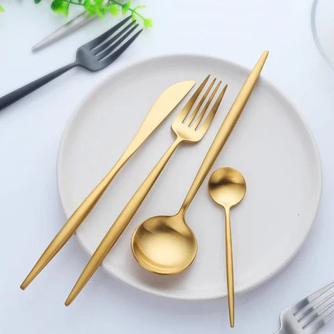 DiningElegance – Luxury Minimalist 24-piece Dinnerware Set for a Refined Dining Experience