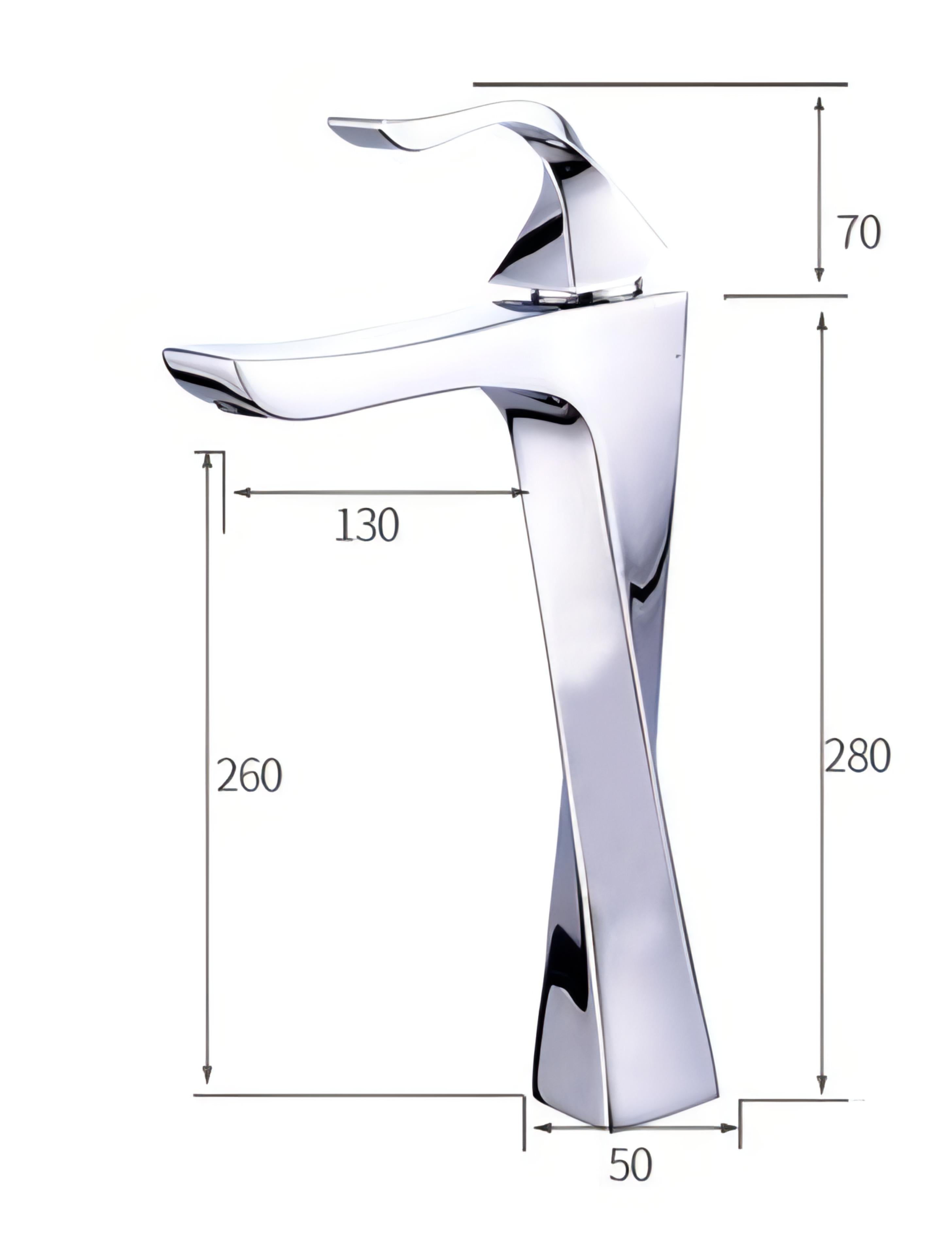 TwistLuxe – Luxury Washbasin Tap with Twisted Design for a Sleek Bathroom