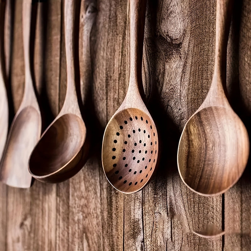 NordicChef – Luxe 5-Piece Wooden Kitchen Utensil Set for Stylish and Sustainable Cooking