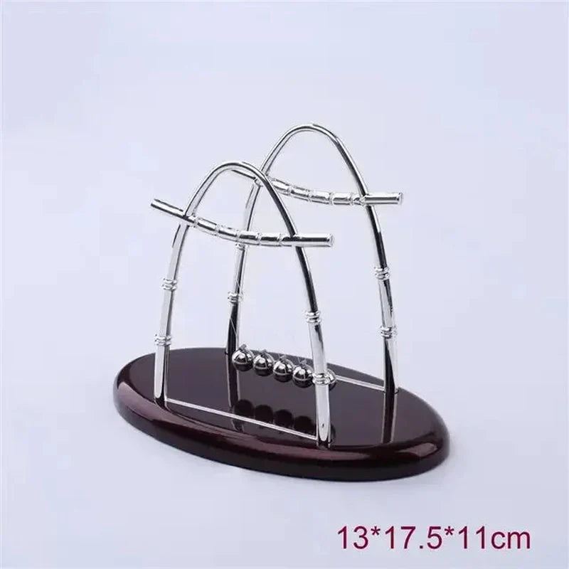 KineticBalance – Luxe Newton Cradle with Steel Balls for Dynamic Decoration and Education