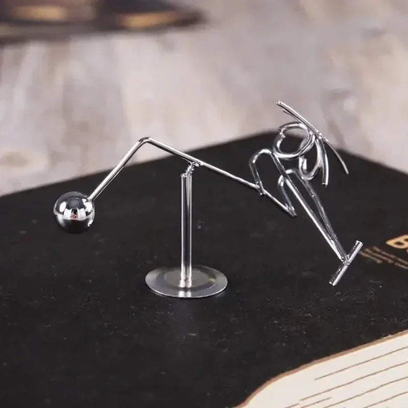 KineticBalance – Luxe Newton Cradle with Steel Balls for Dynamic Decoration and Education