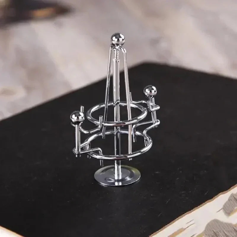 KineticBalance – Luxe Newton Cradle with Steel Balls for Dynamic Decoration and Education