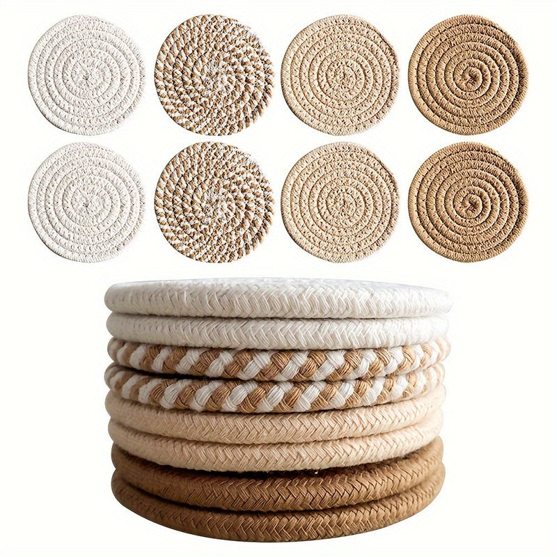 NordicShield – 8-Piece Coaster Set for Stylish & Protected Tables