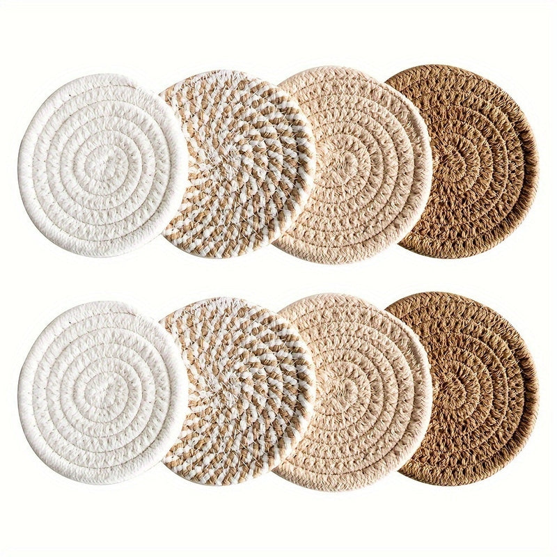 NordicShield – 8-Piece Coaster Set for Stylish & Protected Tables