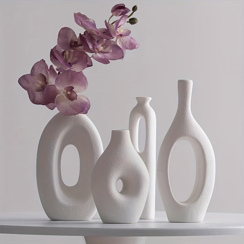 TerraVase – 4-Piece Ceramic Vase Set in Boho Style for Atmospheric Decoration