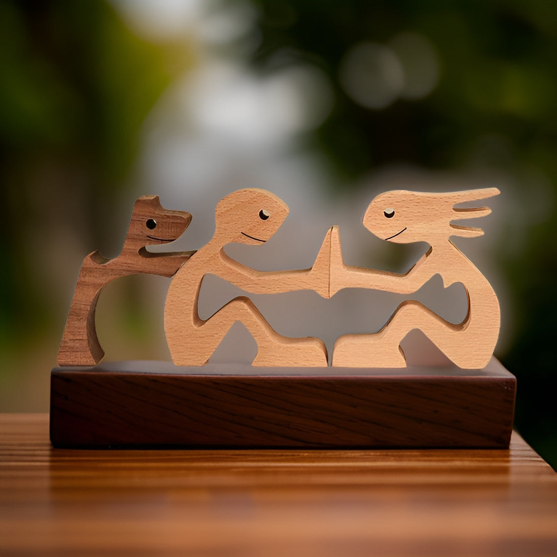 SoulBond – Handmade Wooden Sculpture with Emotional Design