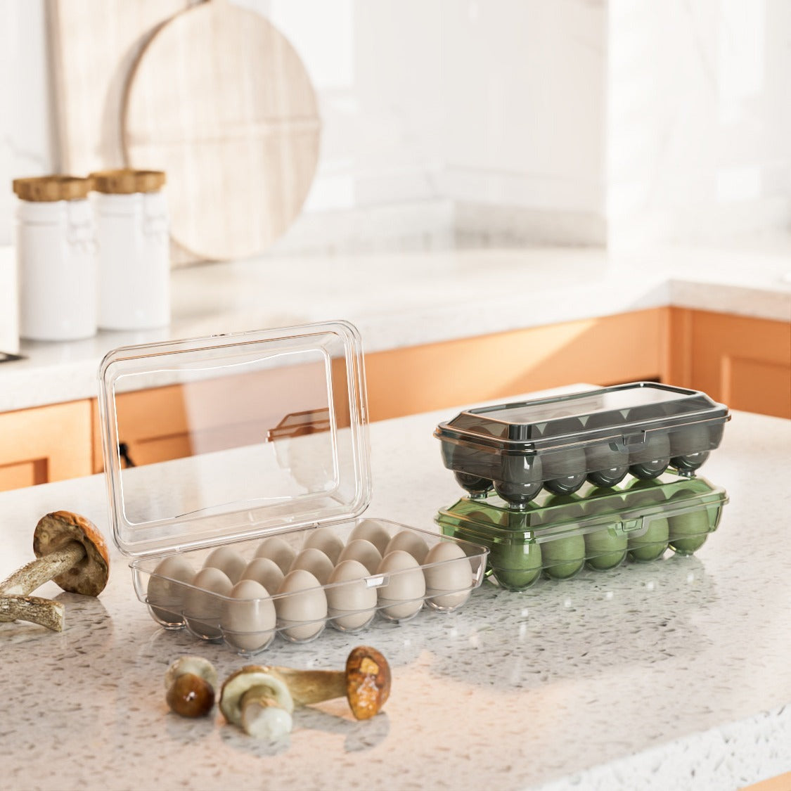 LumiHue Elegant Egg Organizer – Stackable Design for a Stylish, Organized Kitchen