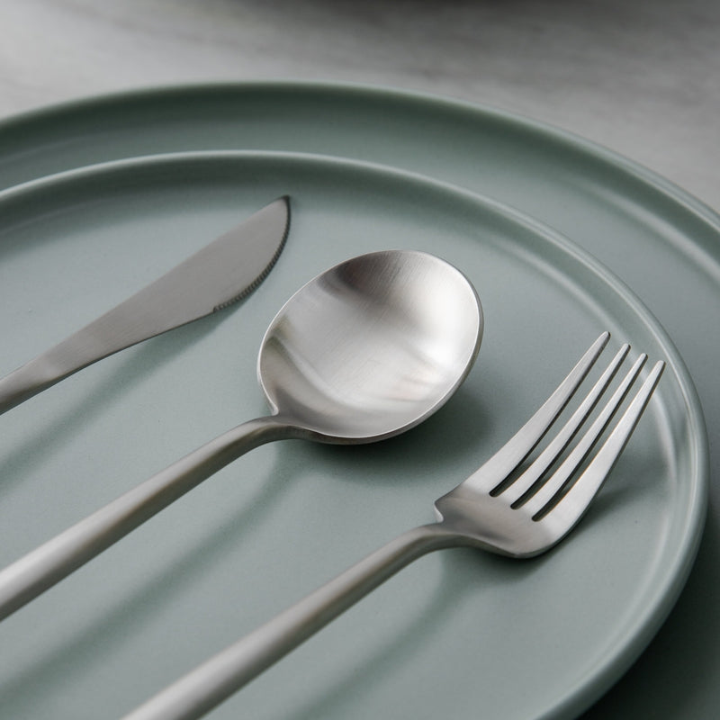 PureForma – Minimalist Cutlery Set of Stainless Steel with Matte Finished Design