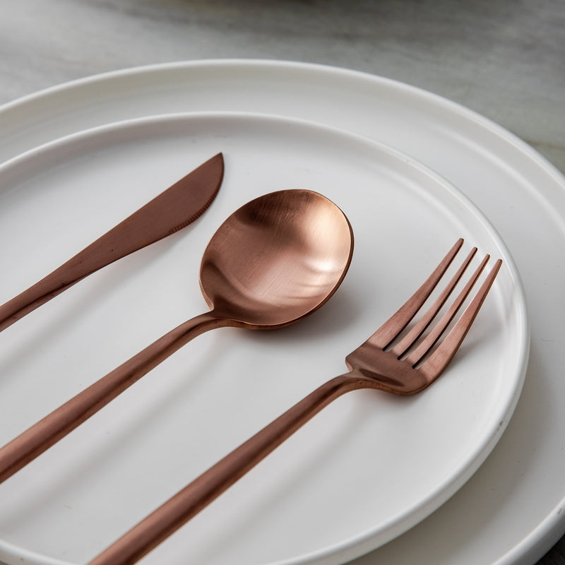 PureForma – Minimalist Cutlery Set of Stainless Steel with Matte Finished Design