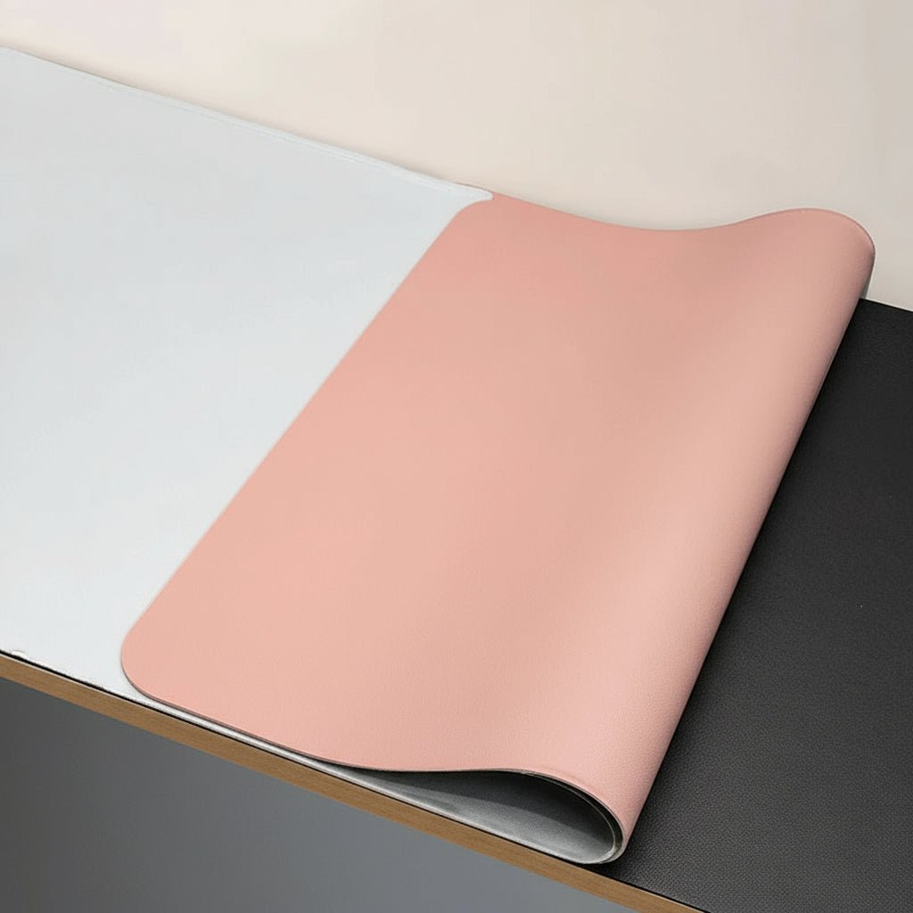 Sous-main de bureau en cuir PU avec dessous antidérapant pour bureau et gaming