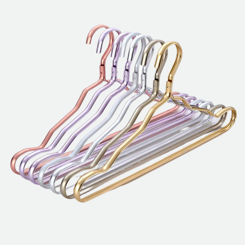 LuxeHangers – Elegante Aluminium Klerenhanger Set voor een Perfect Geordende Garderobe