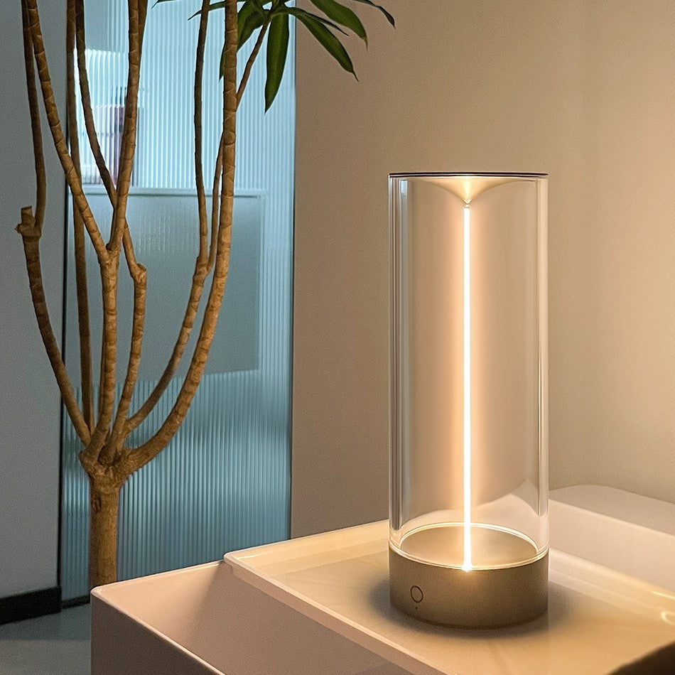 LumiRay – Modern Table Lamp with Enchanting Cylindrical Light Design