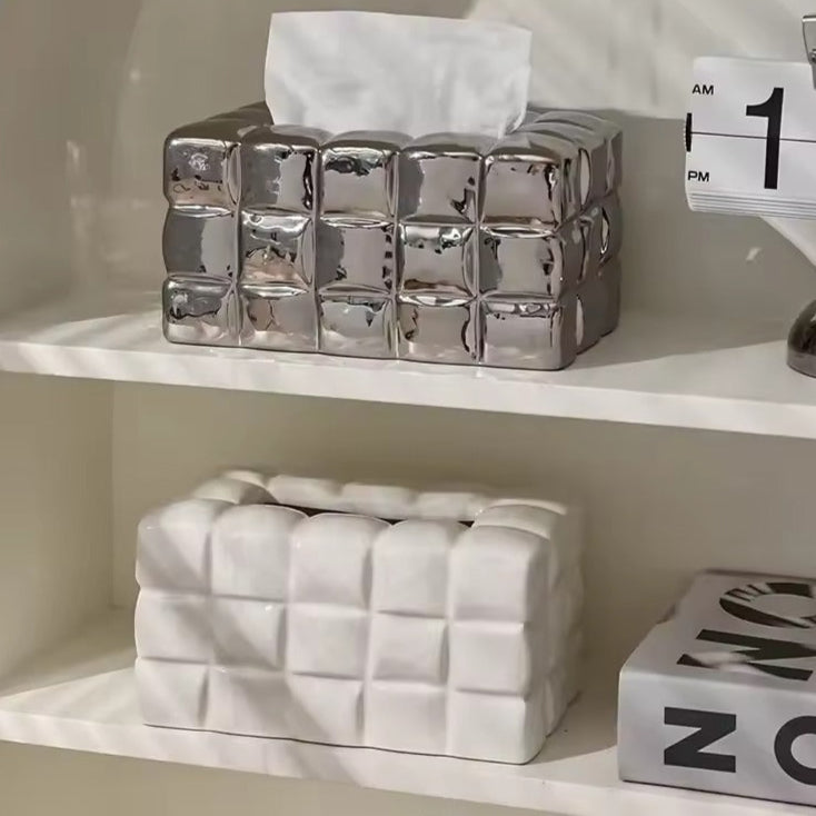 AuriSoft Luxe Tissue Box – Sculptural Design for a Refined Interior