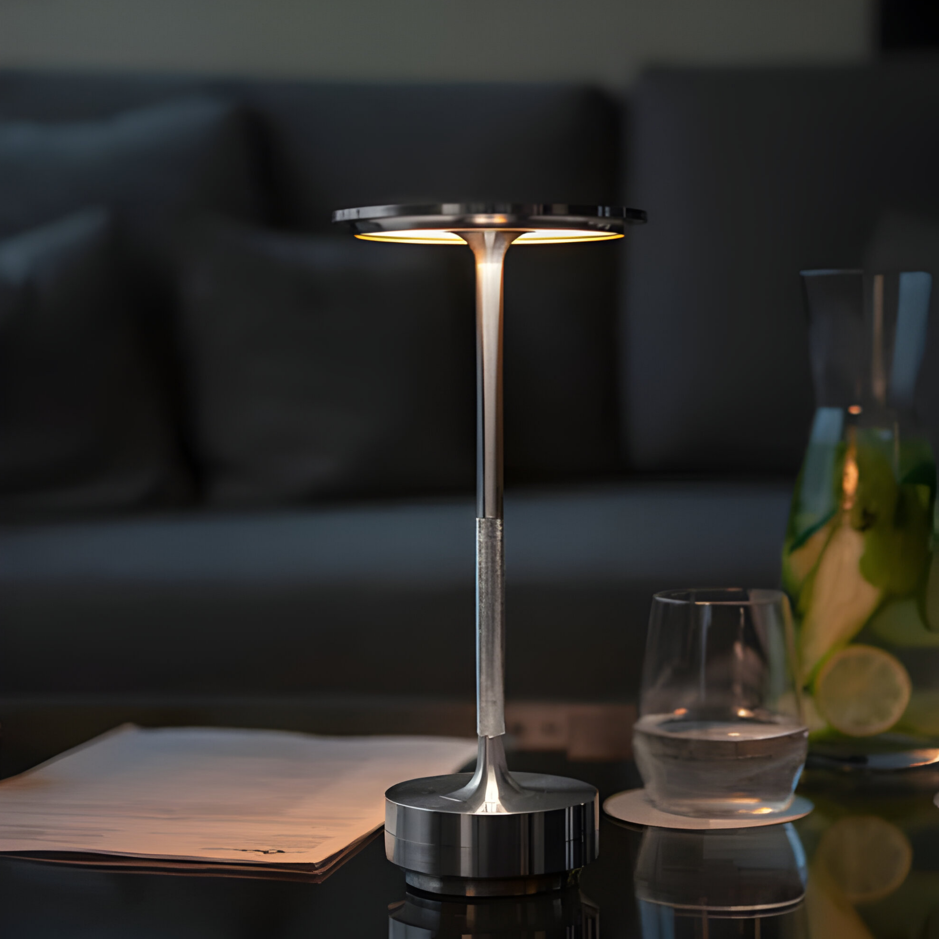 GlowLite – Luxury Wireless Table Lamp with Dimmable Touch Control