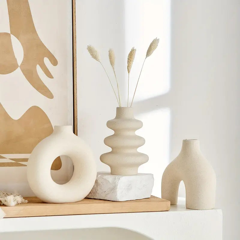 Lunara Boho Vase Set – Stylish Ceramic Decoration for a Calm & Refined Interior