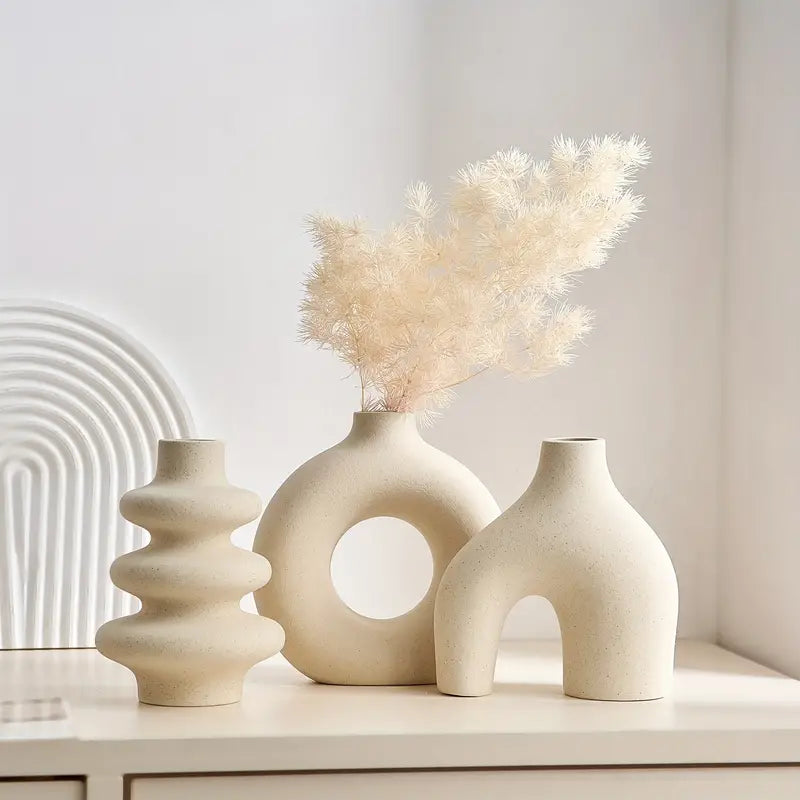 Lunara Boho Vase Set – Stylish Ceramic Decoration for a Calm & Refined Interior